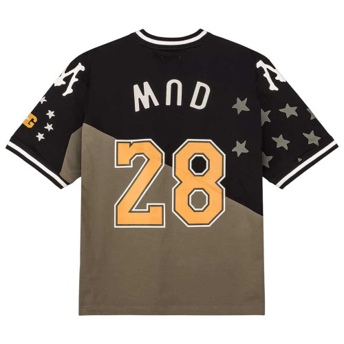 Grimey Unisex κοντομάνικη μπλούζα Mud'S The Residence V Neck Oversized Tee